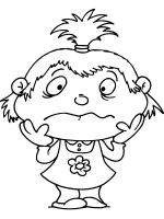 A coloring page of little monsters